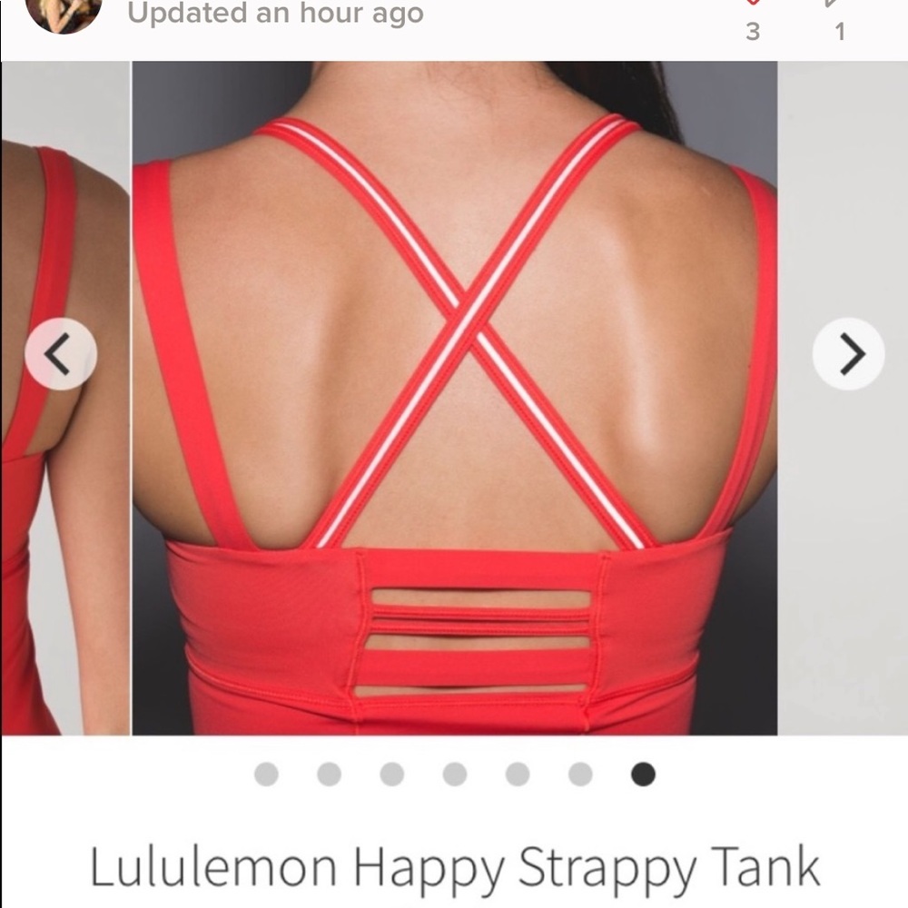 BUNDLED - 2 lululemon straps workout tops Sz. 2